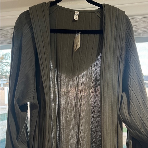 FP Movement by Free People Olive Cardigan Set with Matching Pants